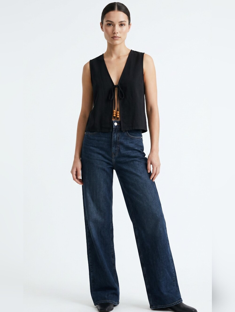 On 34th High-Rise Wide Leg Women Jeans in Dark Blue NWT - 2 (Pants Only)